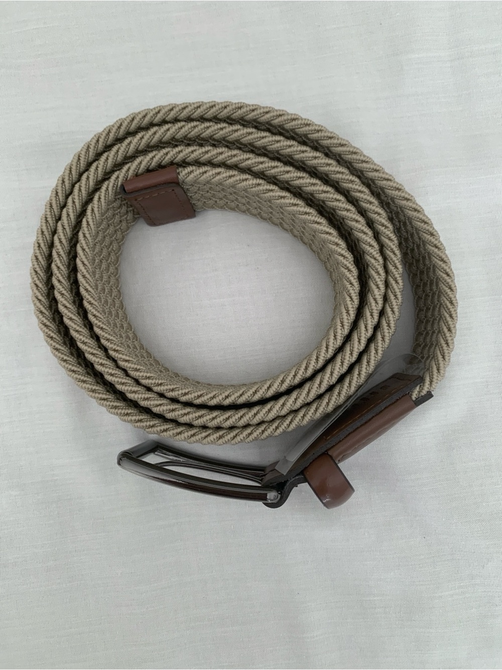 Grand Slam NWT Men's Braided Stretch Golf Belt Khaki Beige Tan Size 44 - Picture 3 of 5